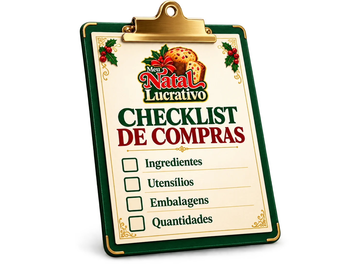Mockup do checklist de compras